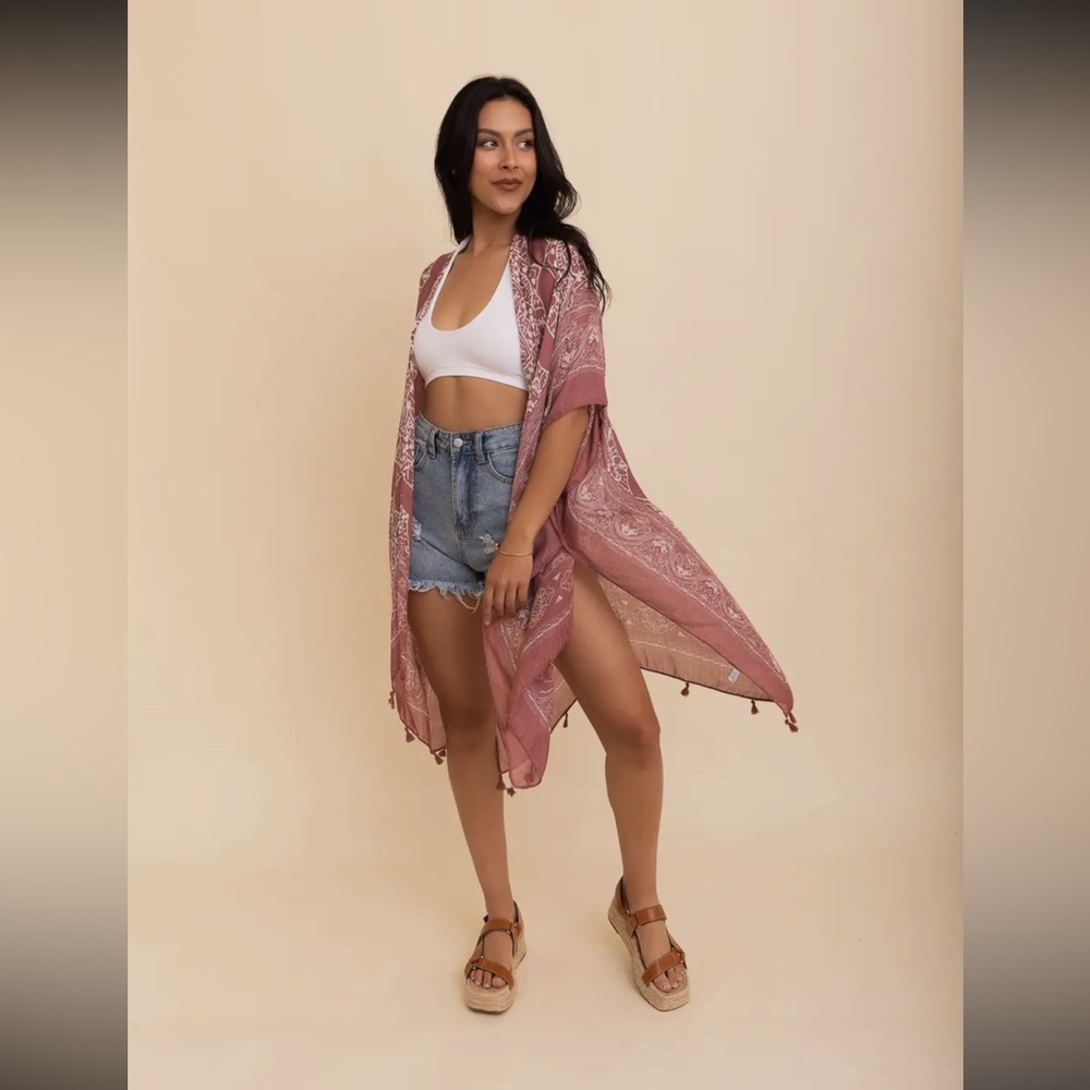 Mandala Kimono with Tassels